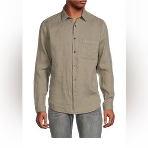 Theory Irving Linen Button Down 100% Linen Shirt NWT $225